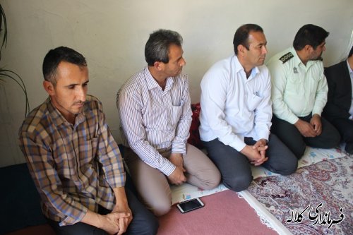 دیدار بخشدار پیشکمر و معاون فرماندار با خانواده شهدا