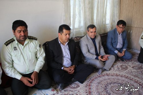 دیدار بخشدار پیشکمر و معاون فرماندار با خانواده شهدا