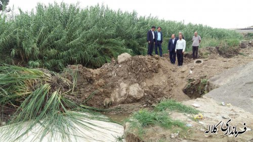 بازدید فرماندار کلاله از مناطق بحرانی سطح شهرستان.