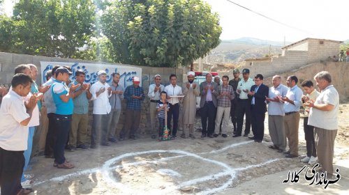 مراسم کلنگ زنی کانال هدایت آبهای سطحی روستای یاساقلیق بخش پیشکمر