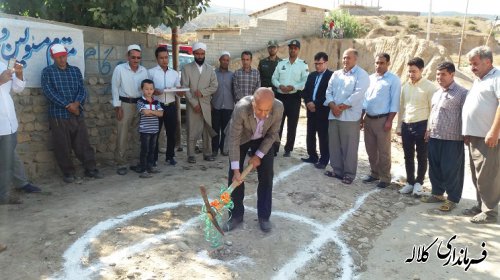 مراسم کلنگ زنی کانال هدایت آبهای سطحی روستای یاساقلیق بخش پیشکمر