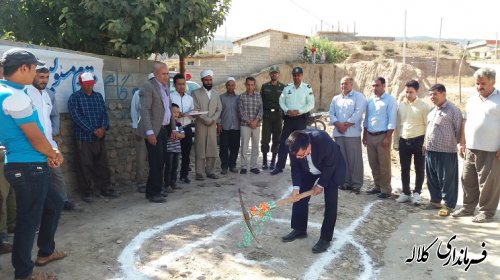 مراسم کلنگ زنی کانال هدایت آبهای سطحی روستای یاساقلیق بخش پیشکمر
