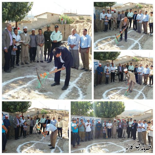 مراسم کلنگ زنی کانال هدایت آبهای سطحی روستای یاساقلیق بخش پیشکمر