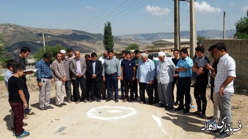 مراسم کلنگ زنی عملیات زیرسازی و آسفالت معابر روستای توتلی تمک با حضور بخشدار پیشکمر