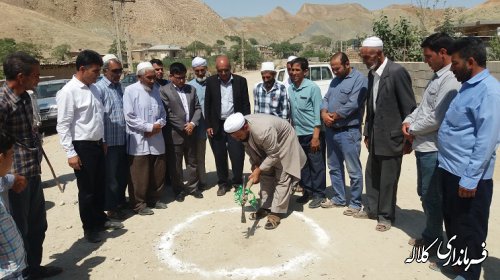 مراسم کلنگ زنی اجرای عملیات زیرسازی و آسفالت معابر روستای قره آغاچ بخش پیشکمر