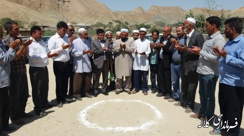 مراسم کلنگ زنی اجرای عملیات زیرسازی و آسفالت معابر روستای قره آغاچ بخش پیشکمر