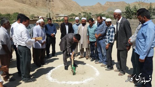 مراسم کلنگ زنی اجرای عملیات زیرسازی و آسفالت معابر روستای قره آغاچ بخش پیشکمر