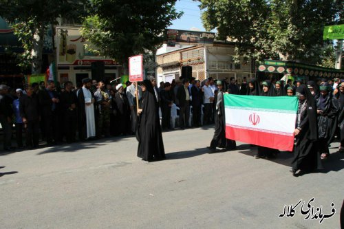 رژه نیروهای مسلح و مردمی شهرستان کلاله برگزار شد