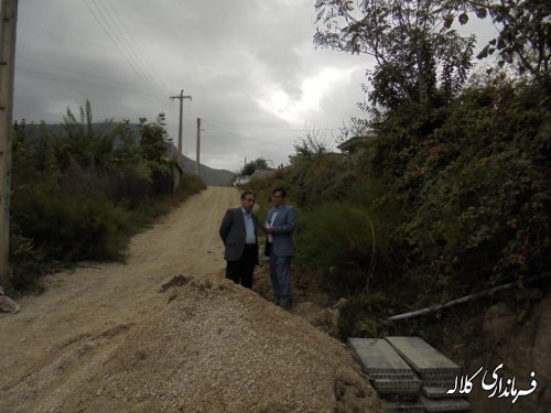 بازدید بخشدار پیشکمر از هدایت کانال آبهای سطحی روستای کورلر