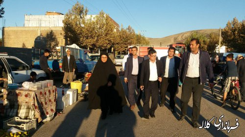 بازدید بخشدار پیشکمر از بازار هفتگی