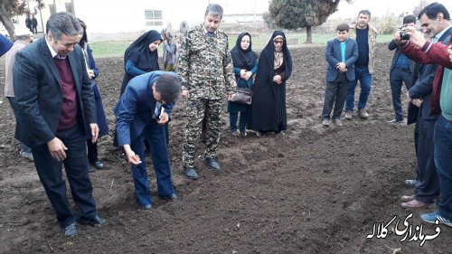 بازدید فرماندار کلاله از طرح آموزشی باغچه سلامت در روستای دهنه