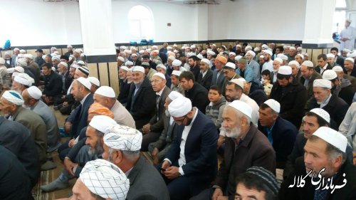 حضور بخشدارپیشکمر در مراسم مولودی خوانی روستای عزیزآباد