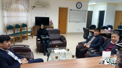 نشست مدیر موسسه مهر آفرینان جوان گنبد کاووس با فرماندار کلاله