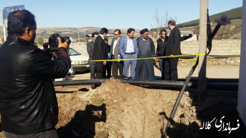 بازدید فرماندار کلاله و مدیر عامل ابفار استان از پروژه شبکه توزیع آب روستای کاظم خوجه