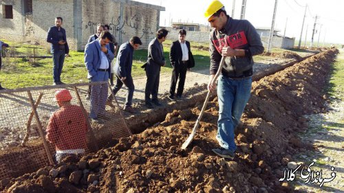 بازدید فرماندار کلاله و مدیر عامل آبفار استان از پروژه شبکه توزیع شهرک جوانان دهنه