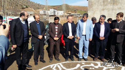 کلنگ احداث مدرسه ۶ کلاسه روستای اورجنلی کلاله به زمین زده شد