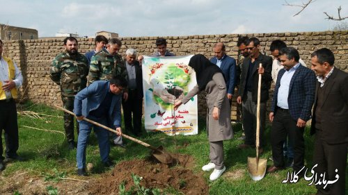 آئین درختکاری و کاشت نهال در محوطه بخشداری پیشکمر برگزار شد