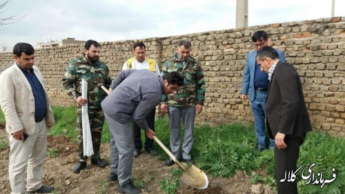 آئین درختکاری و کاشت نهال در محوطه بخشداری پیشکمر برگزار شد