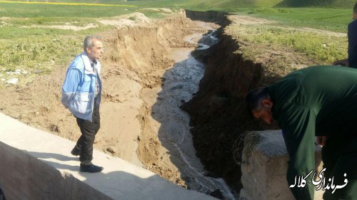 بازدید میدانی سرپرست فرمانداری کلاله از مناطق حادثه خیز شهرستان