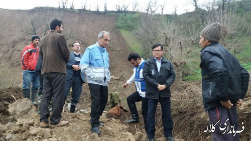 بازدید فرماندار کلاله از مناطق آسیب دیده شهرستان