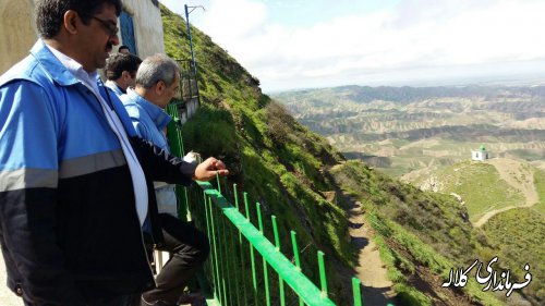 بازدید سرپرست فرمانداری کلاله از جاده روستایی و گردشگری خالد نبی (ع)