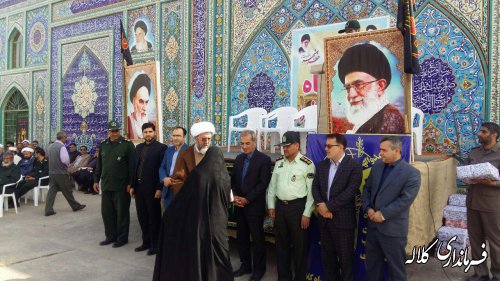 صبحگاه مشترک نیروهای نظامی و انتظامی شهرستان کلاله برگزار شد