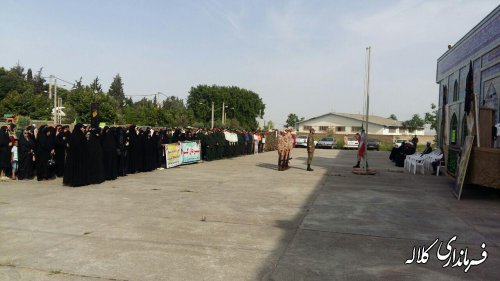 صبحگاه مشترک نیروهای نظامی و انتظامی شهرستان کلاله برگزار شد