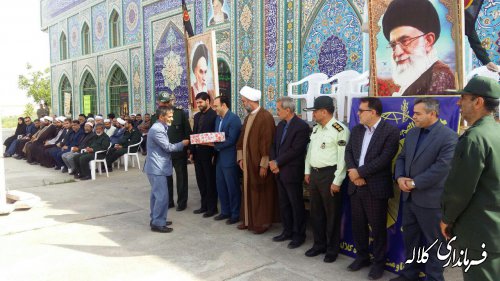 صبحگاه مشترک نیروهای نظامی و انتظامی شهرستان کلاله برگزار شد