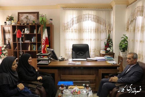 دیدار مدیرکل کانون پرورش فکری استان با  بیانی سرپرست فرماندار کلاله