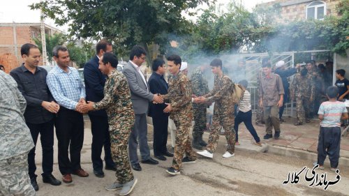 برگزاری مراسم اعزام نمادین بسیجیان به جبهه در شهر فراغی بخش پیشکمر