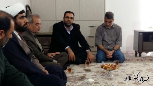 دیدار فرماندار شهرستان با جانباز 25 درصد شهر کلاله