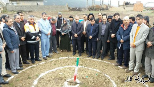 آیین کلنگ زنی مدرسه ۶ کلاسه در روستای قرانکی جنگل