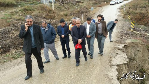 بازید میدانی فرماندار کلاله از پل روستای سوار وسط