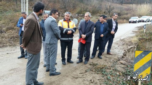 بازید میدانی فرماندار کلاله از پل روستای سوار وسط