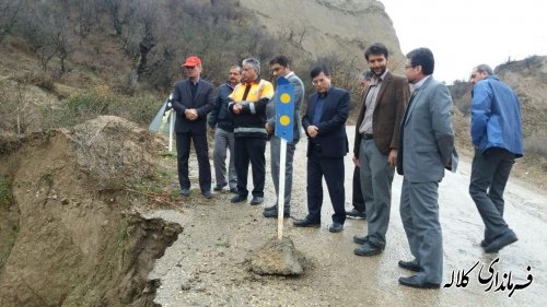 بازید میدانی فرماندار کلاله از پل روستای سوار وسط