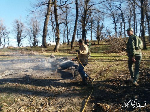 آتش سوزی جنگل های بخش پیشکمر کلاله مهار شد.