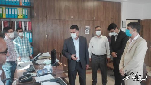 بازدید سرزده سرپرست فرمانداری کلاله از بنیاد مسکن انقلاب اسلامی شهرستان