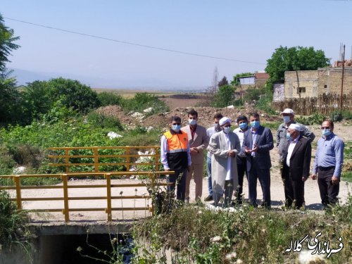 بازدید فرماندار کلاله از پل ارتباطی دهستان آقسو