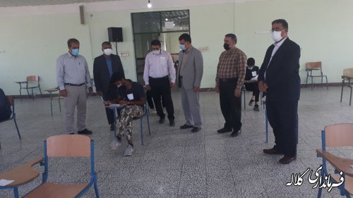 بازدید فرماندار کلاله از محل برگزاری امتحانات نهایی