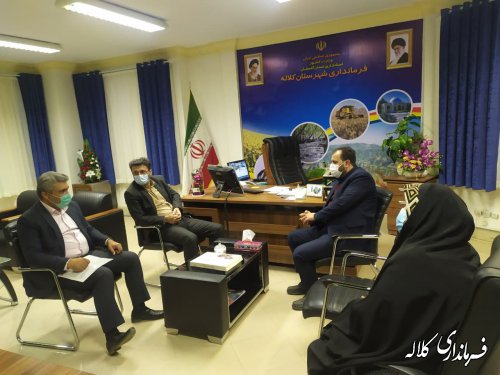 دیدار رییس اداره راه و شهرسازی کلاله با فرماندار شهرستان