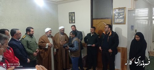دیدار فرماندار کلاله با خانواده شهدا و جانبازان