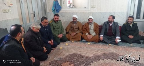 دیدار فرماندار کلاله با خانواده شهدا و جانبازان
