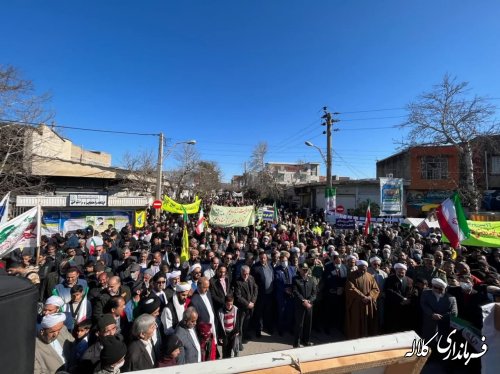 حضور مردم با بصیرت شهرستان کلاله در راهپیمایی 22 بهمن امسال تماشایی بود