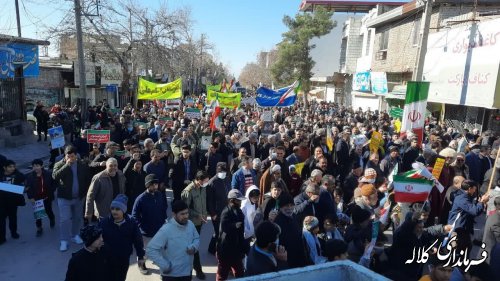 حضور مردم با بصیرت شهرستان کلاله در راهپیمایی 22 بهمن امسال تماشایی بود