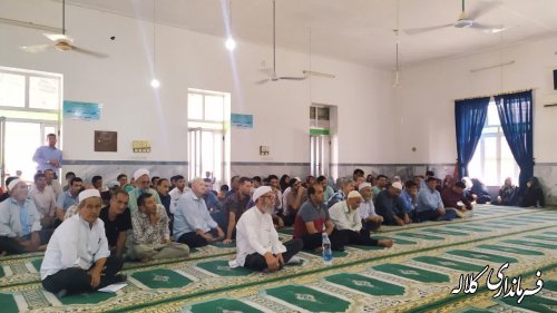 برپایی میز خدمت فرماندار و دادستان کلاله در روستای مالای شیخ غراوی 