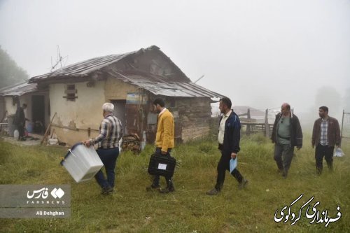 گزارش تصاویری // اخذ رای از مردم روستای جهان نمای کردکوی