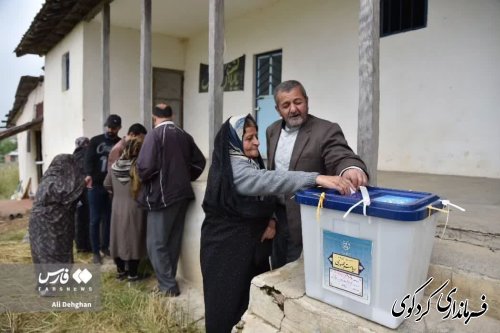 گزارش تصاویری // اخذ رای از مردم روستای جهان نمای کردکوی