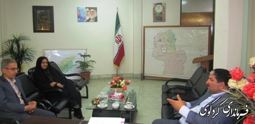 دیدار مدیرکل اداری و مالی استاندار با فرماندار