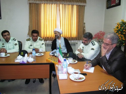 دیدار فرماندار با مجریان و مودیان نظم و امنیت شهرستان