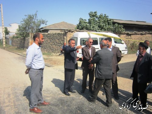 بازدید فرماندار از اجرای طرح هادی روستای بالاجاده